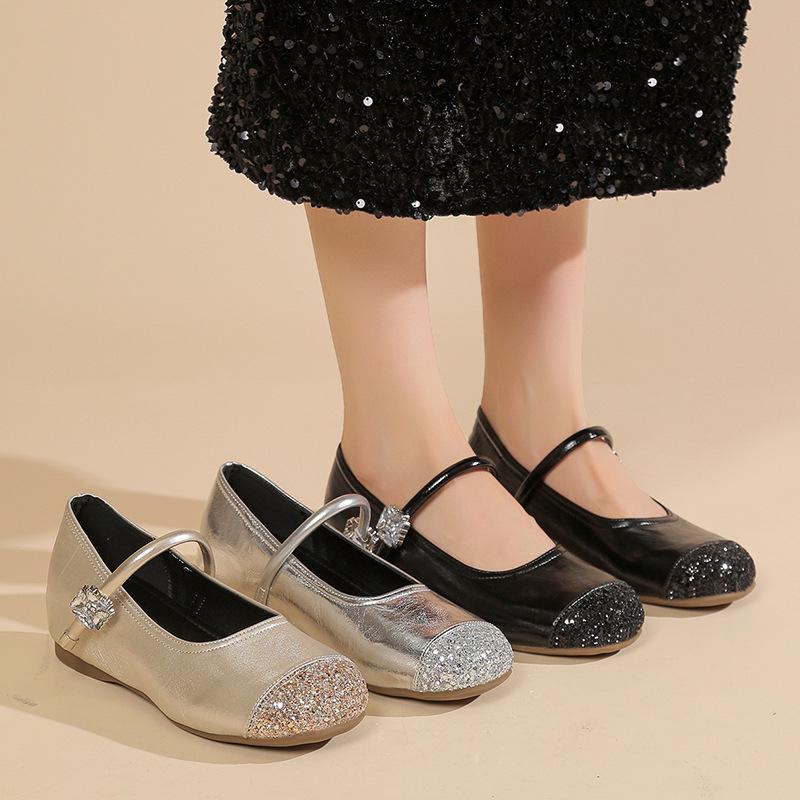Französische Retro Ein-Wort Flache Einzelne Schuhe Damen Innenhöhe Mary Jane Schuhe Neue Faule Doudou Schuhe