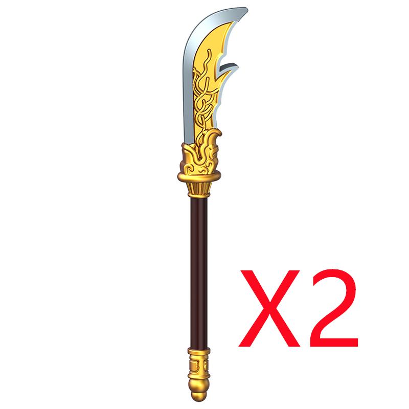 MOC Military Medieval Building Blocks Accessories Soldier Figures Bicolor Weapons Crossbow Sword Helmet Tomahawk Toy Gift X006
