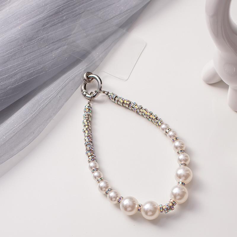 

Beaded Pearl Wristlet Handbag: Chic Hanging Phone Lanyard, Little Fragrant Style, Durable and Stylish