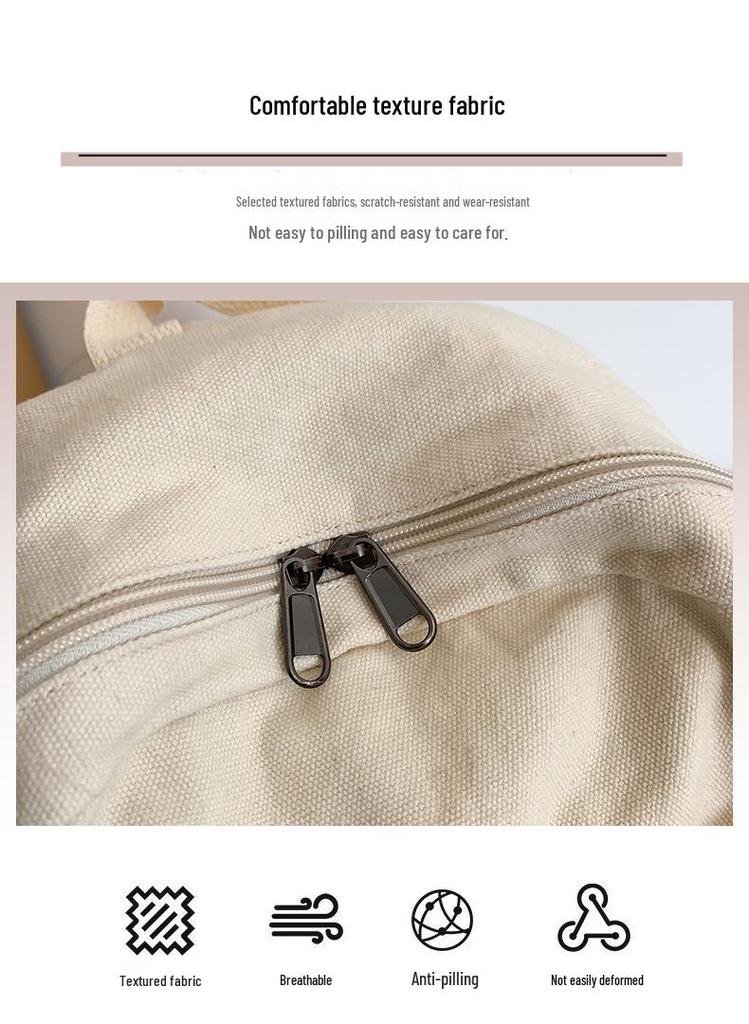Damen Retro Gewaschene Canvas Handtasche Schultertasche - Lässiger Leichter Rucksack für Studenten