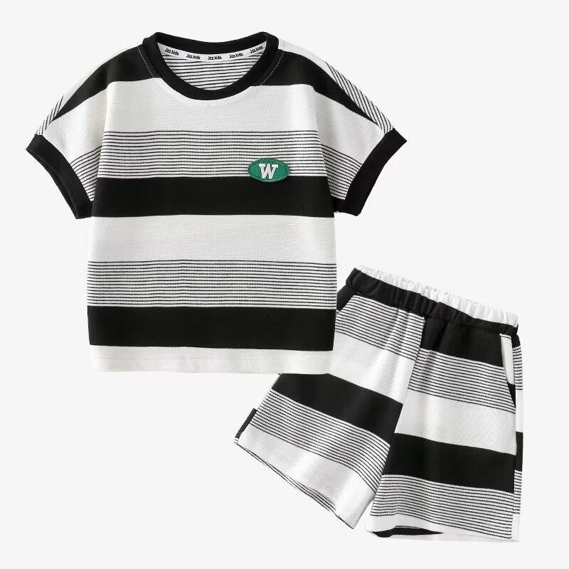 2024 Stylish Girls' Summer Sports Two-Piece Suit - Short-Sleeved Casual Outfit for Tweens