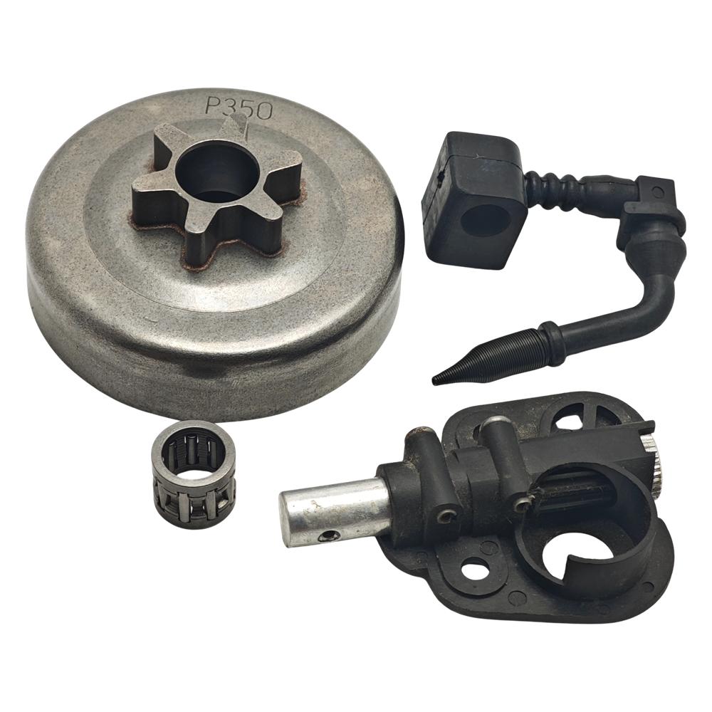 3/8" Clutch Drum Sprocket Oil Pump Kit for Partner 350 351 352 370 371 390 420 Chainsaw Replacement Part 530047061 530071259