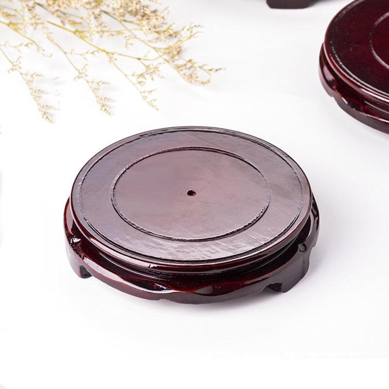 Rotatable Faux Wood Round Display Base