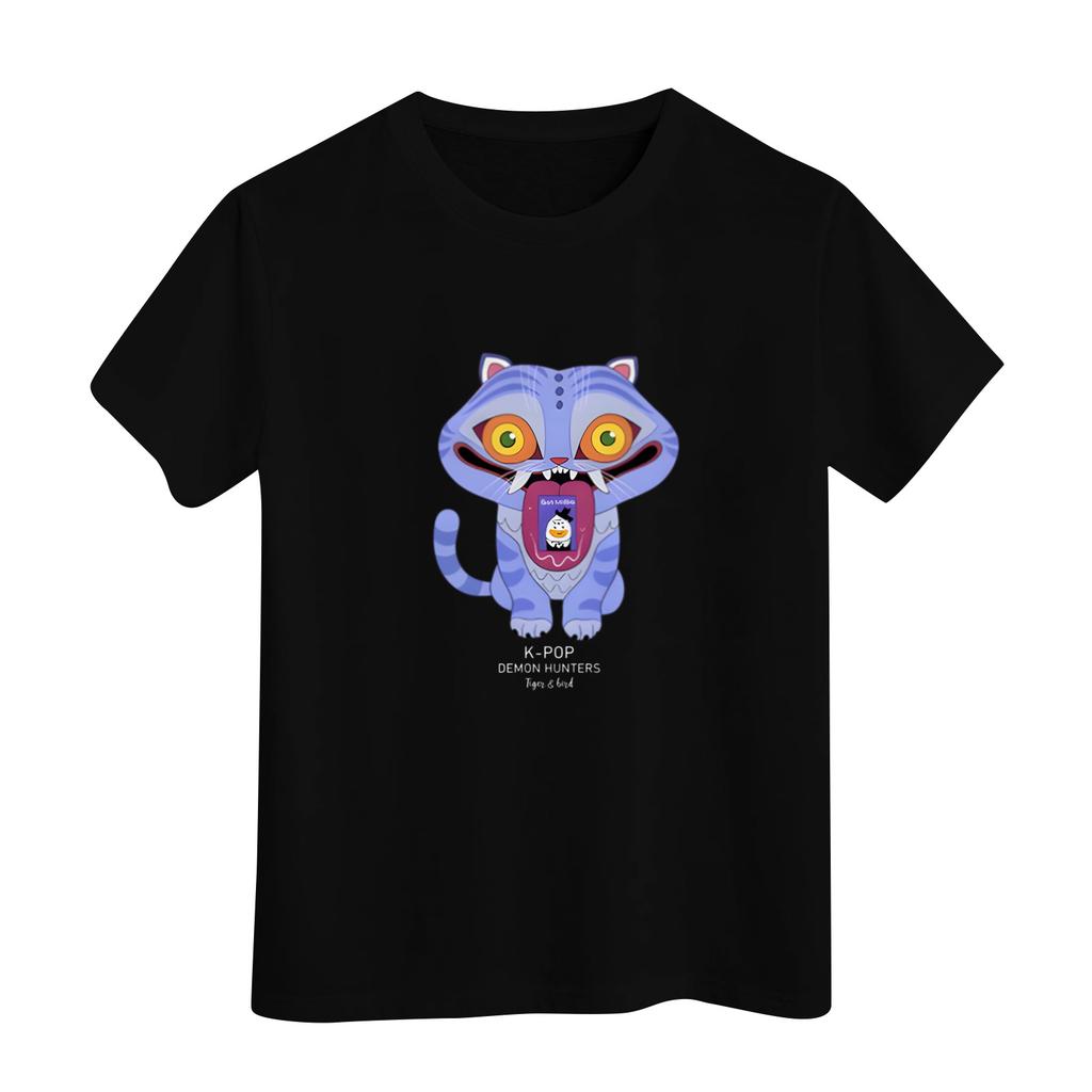 Men's Round Neck Printed Short-sleeved T-shirt Top