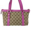 Used GUCCI Handbag 141471 GG canvas/leather Purple beige mini