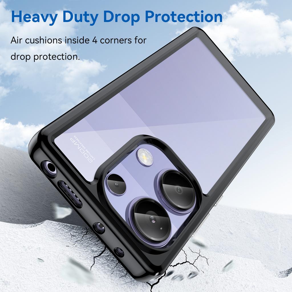 Priekš Xiaomi Redmi Note 13 Pro 4G/Poco M6 Pro 4G Maciņš TPU+Akrils Caurspīdīgs Telefona Vāciņš