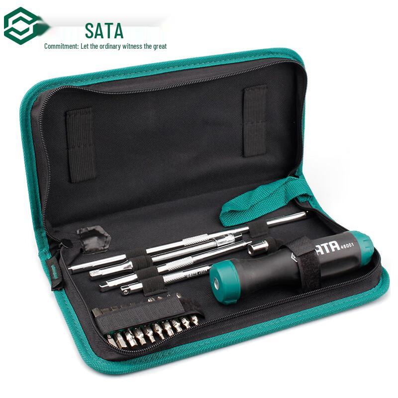 SATA 09341 24-Piece T-Handle Ratchet Screwdriver Set 24-Piece Set