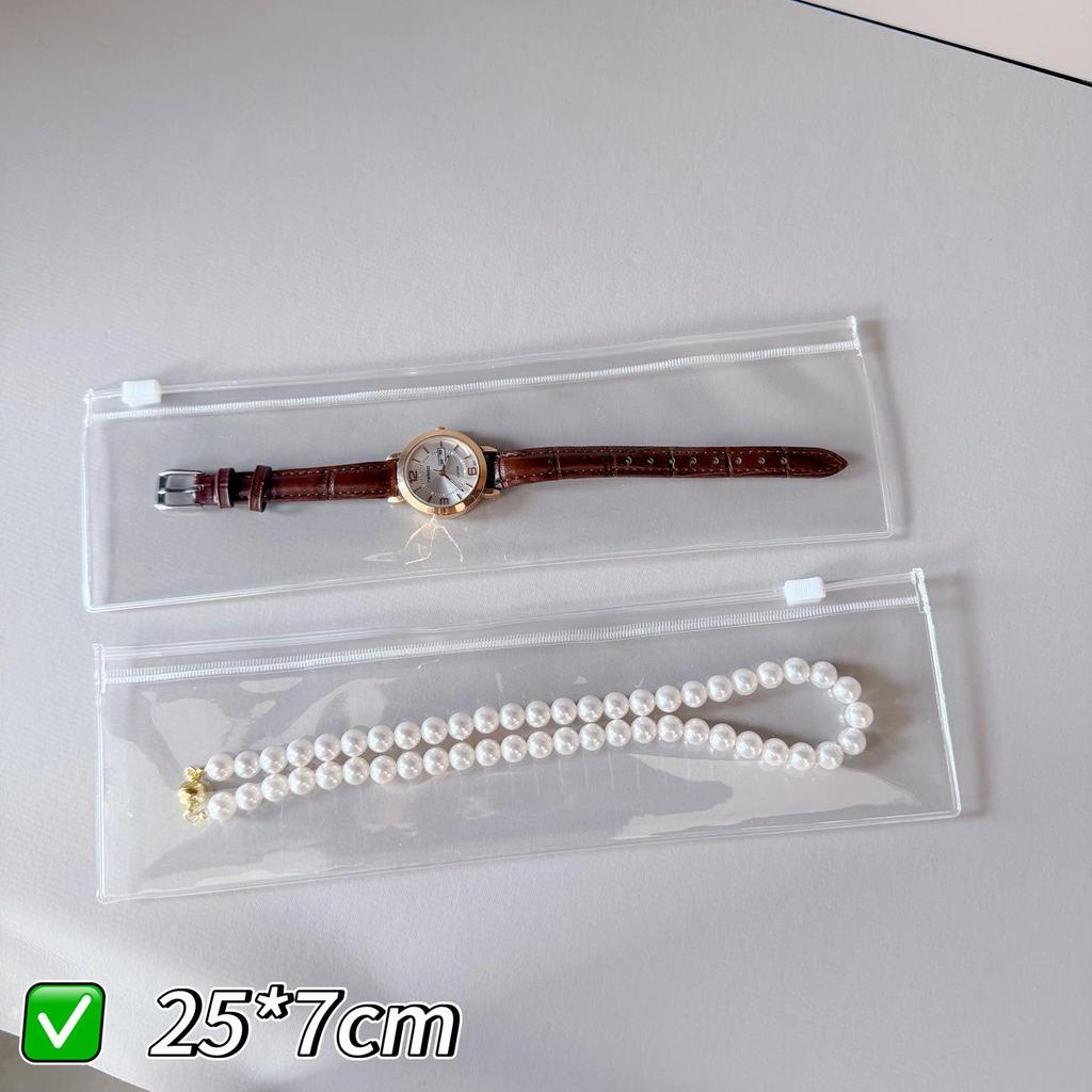 Clear PVC Zipper Bag for Anti-Oxidation Jewelry Storage: Self-Sealing Design for Wenwan Beads and Bracelets.