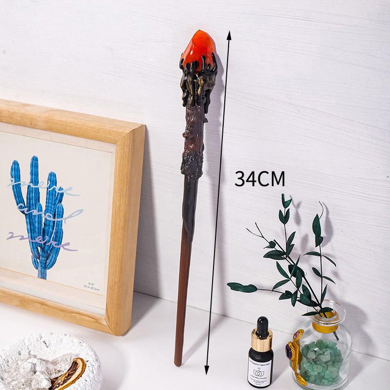 Natural  Handmade Jewelry Magic Stick Witch Princess Cosplay Props Fairy Wand Halloween Gift Ritual Tool Decoration