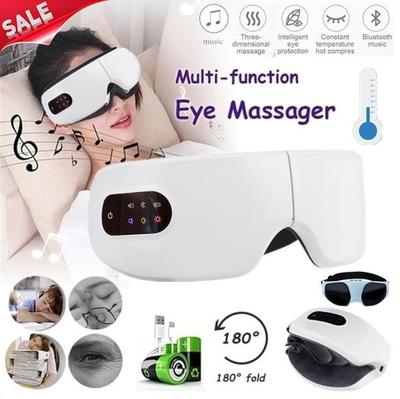 Tragbarer Kabelloser Bluetooth Musik Augenmassagegerät 180 Faltbares Design Smartes Augenmassagegerät Dampfkompresse Augenschutz Müdigkeit Widerstehen