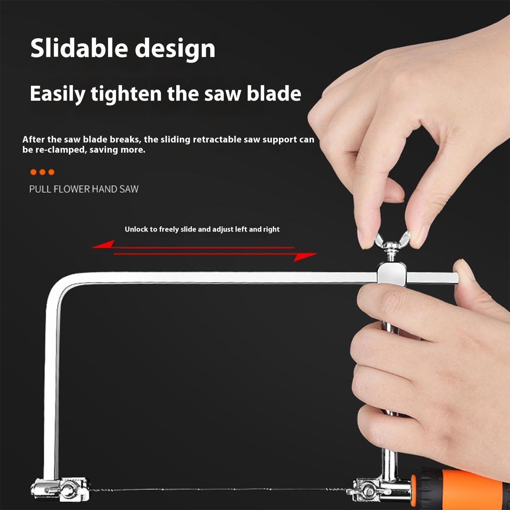 Mini Coping Saw Set Metal Wire Hand Tool Ergonomic Handheld Coping Saw Set Simple Operate for Wood Plastic Foam Cutting