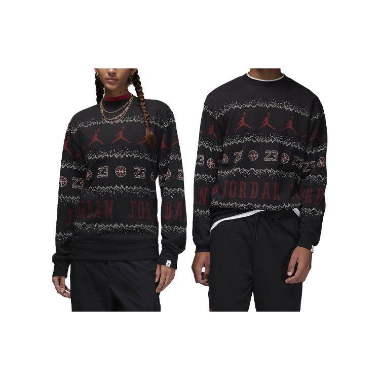 

Толстовка унисекс в рубчик с круглым вырезом Jordan Essentials Holiday с логотипом, черная FD7463-010 L