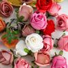 Artificial Flowers Silk Roses Head Home Wedding Dress Decor Festival Party DIY Display Boxes Craft Headdress Hotsale Accessories