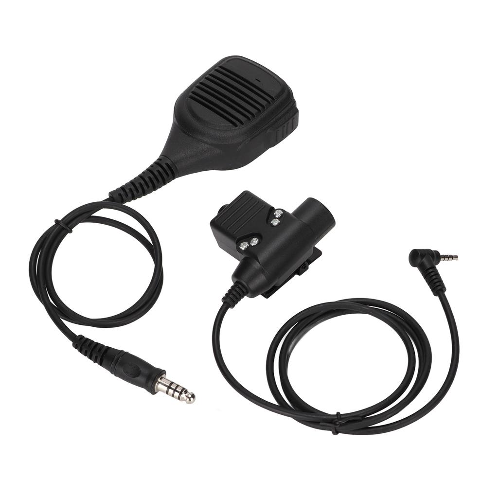 Handmikrofon U94 PTT 7,1 mm Hochfestes Schultermikrofon PU-Leitung mit Clip für Yaese VX3R