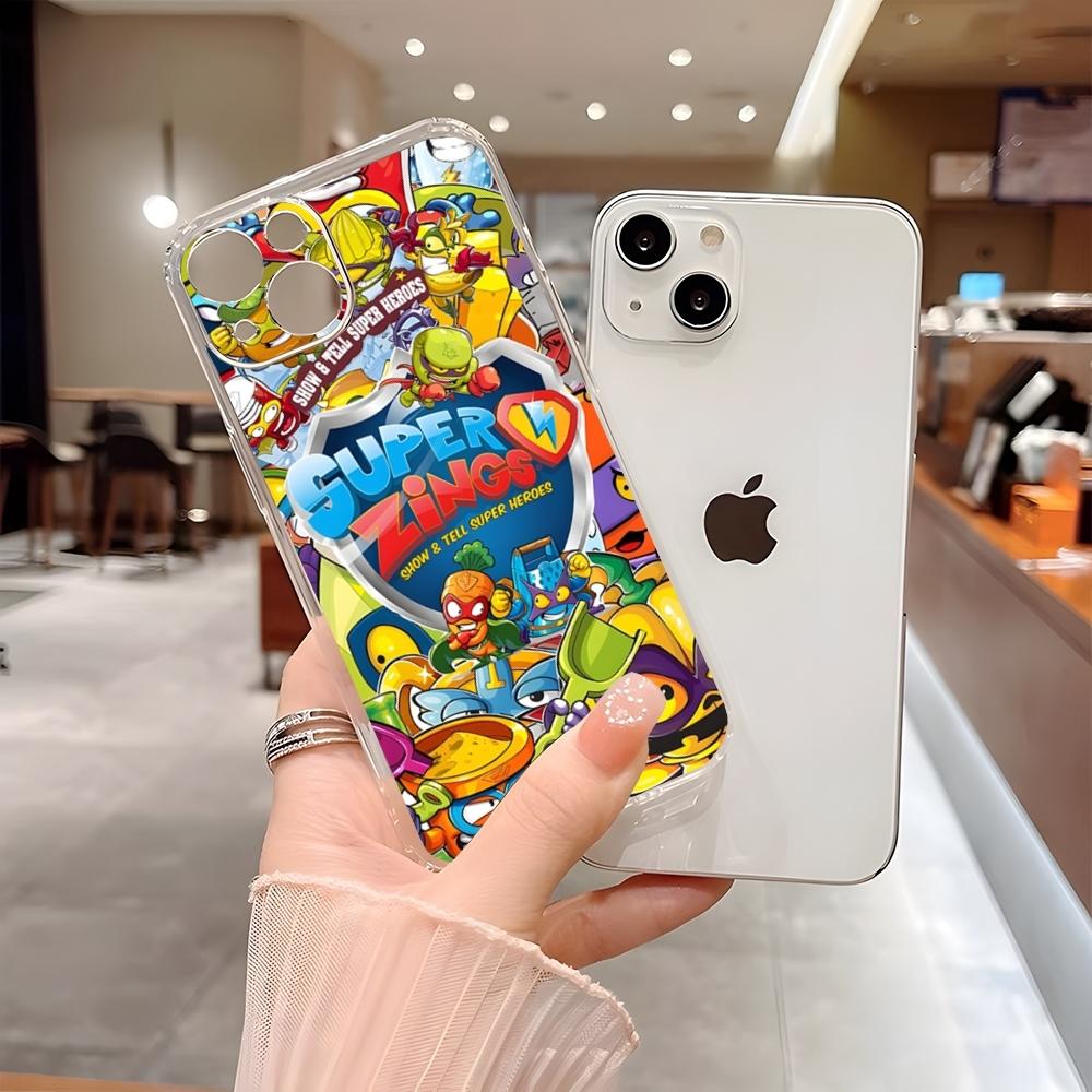 

Cartoon Super Zings Phone Case For 15 Pro Max Iphone 14 Plus 11 12 13 Mini 16 Plus X XR XS SE Transparent Soft Cover iPhone11 ProMax