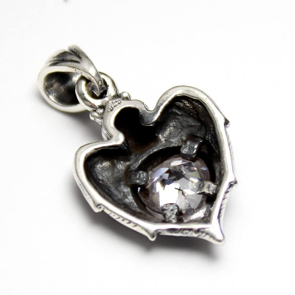 Angel Heart Pendant Top, Silver, for Women and Men
