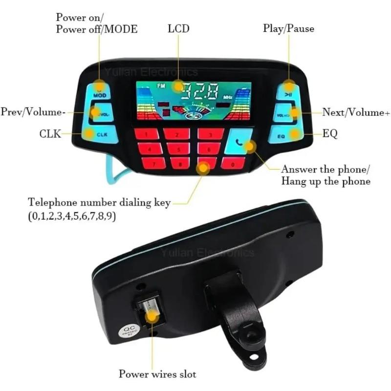 Motocykl audio Přenosné Bluetooth Motocyklové stereo reproduktory Vodotěsné Motocyklové BT ATV ​​Reproduktor Skútr na dálkové ovládání