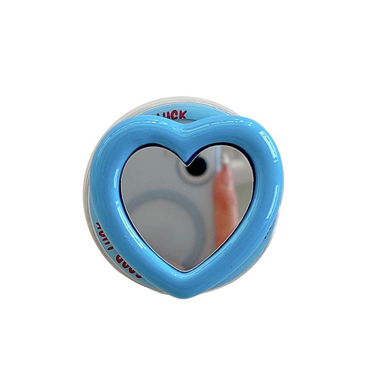 Mobile Phone Airbag Bracket Solid Color Love Mirror Back Stick To Desktop Watching Drama Magnetic Lazy Support Frame