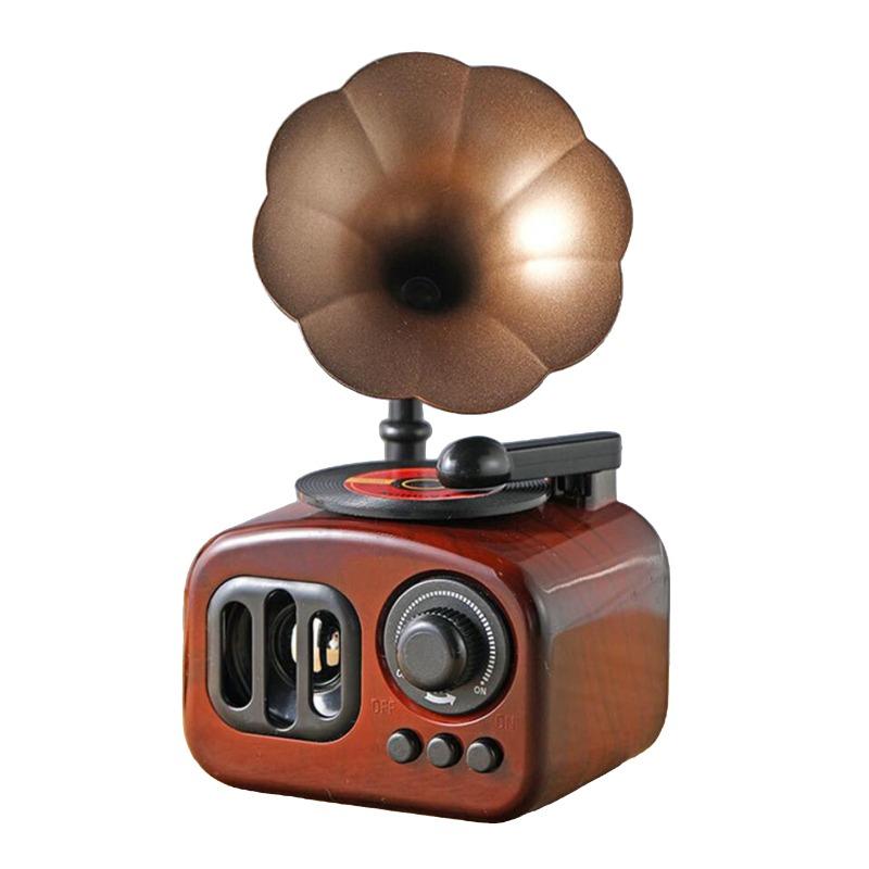 Retro Phonograph Shape Music Box Classical Art Decor Music Box Crafts Gift Home Decoration Antique Vintage Decor