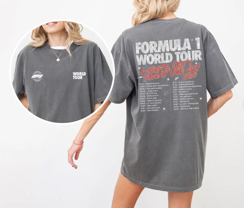 Formula 1 F1 World Tour Vintage Style Formula 1 Merch Formula One Gift Unisex L