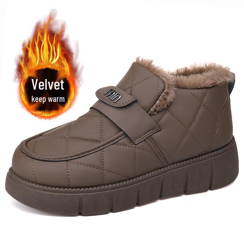 Dámské pohodlné zimní nazouvací boty s sametovou podšívkou - Univerzální měkká podrážka Boby boty