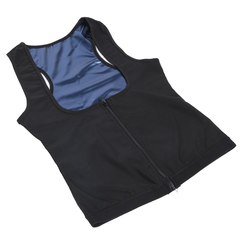Sauna Vest Heating Sweat Tank Top Breathable Waist Trainer Zipper Sports Corset for Female2XL3XL