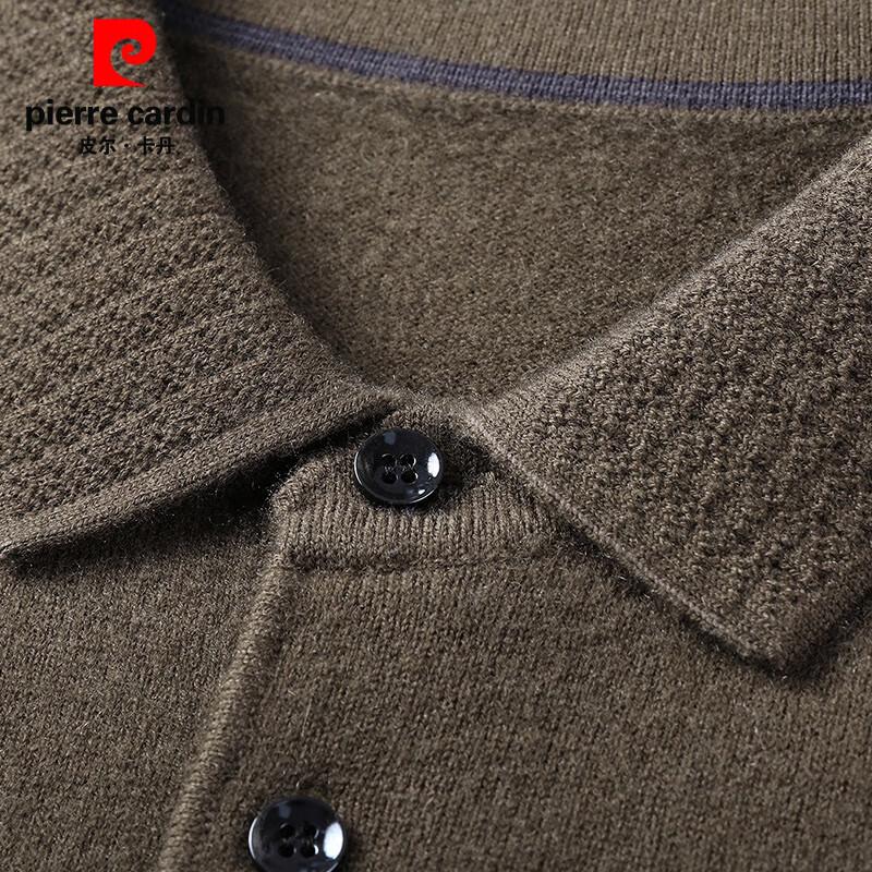 Pierre Cardin Men's Fine Spun 100% Wool Polo Sweater