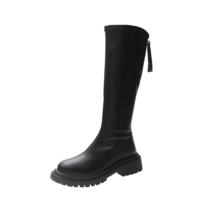 Bottes Chaussures Femmes Bottes Longues Automne et Hiver Bottes Chevalier Nouvelles Bottes\n Mince Automne Doublé Polaire Européenne et Américaine...