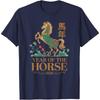 Lunar Chinese Year New Year of The Horse 19422026 Zodiac TShirt Retro Creative Horse Printed Tees New Year Party Unisex Tops