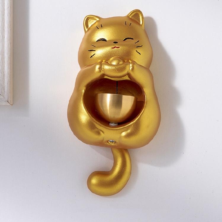 Magnetic Lucky Cats Statue Door Chimes Entryway Alert Bells for Home and Store Entrance Decoration Hanging Doorbell Gift