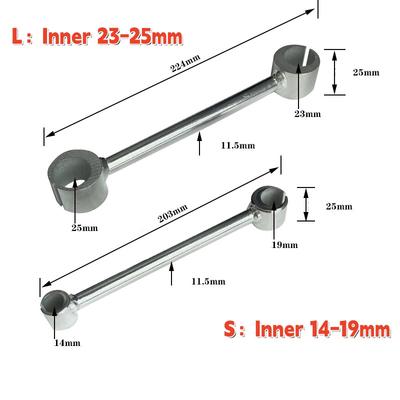 Mixed-2PCS Door Hinge Adjustment Tool 14-19MM/23-25MM Door Hinge Repair Spanner,Round Bolt Doors Hinges Gap Adjusting Wrench