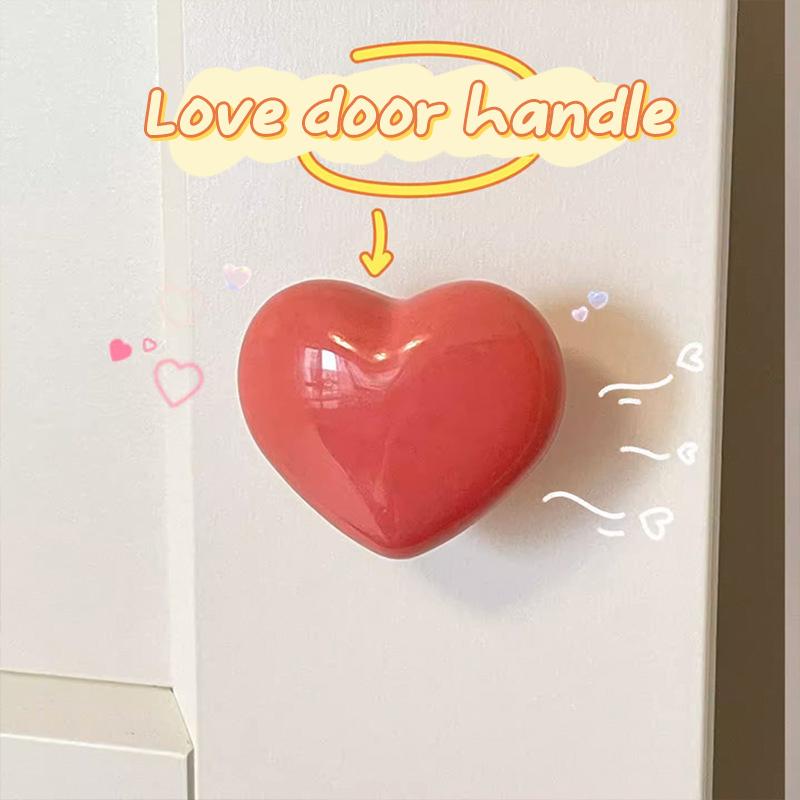 10pcs/2pcs Colorful Heart Shaped Toilet Press Button Water Tank Push Switch Nail Art Assistant Cabinet Door Drawer Handle