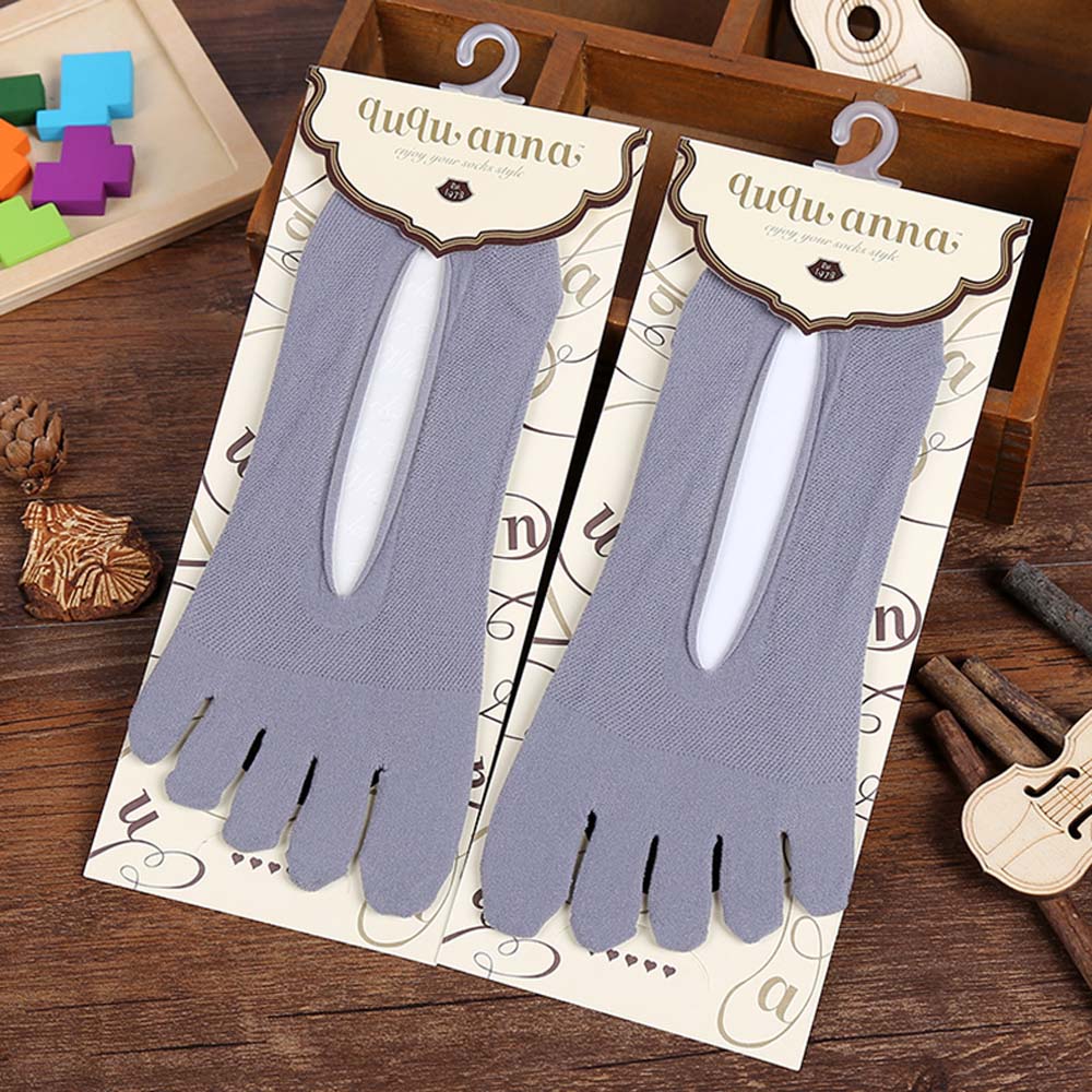 

Fashion Hollow Mesh Girls Yoga Sock Slippers Five Toe Ankle Socks Five-finger Socks Short Socks серый