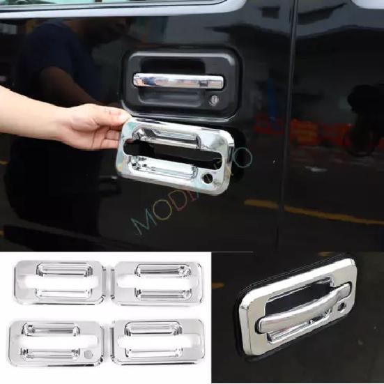 4PCS Chrome ABS External Car door handle bowl cover Trim For Hummer H2 2003-09