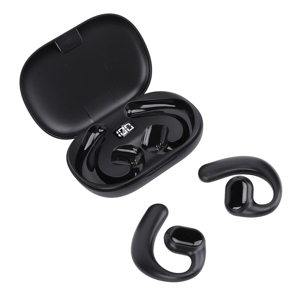 Wireless Earphones Headsets BT IPX7 Water Proof Bone Conduction Heavy Bass Headphones Earbuds for Phone Tablet Black