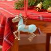 Pony Vánoční ozdoba Kamínková Zvěrokruh Kůň Přívěsek pro Dekoraci Stromku Třpytivý Sváteční Přívěsek Kůň pro Štěstí Tématická Dekorace