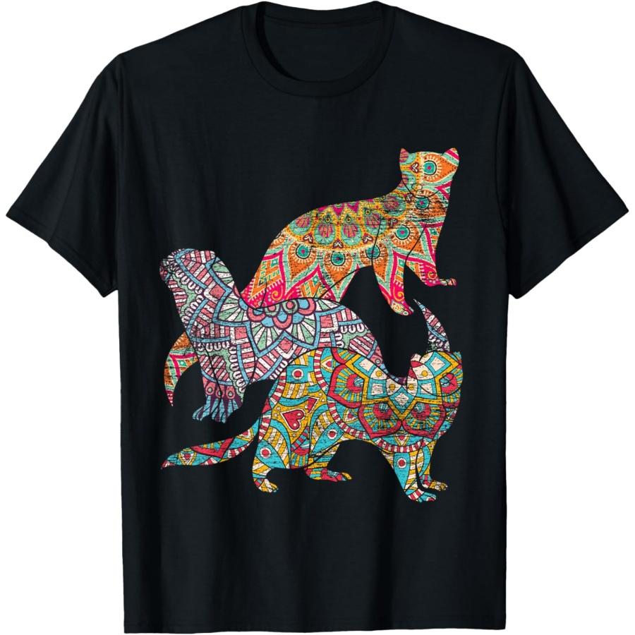 

Decorative Pattern Exotic Decoration Ferret T-Shirt XXXXXL чёрный