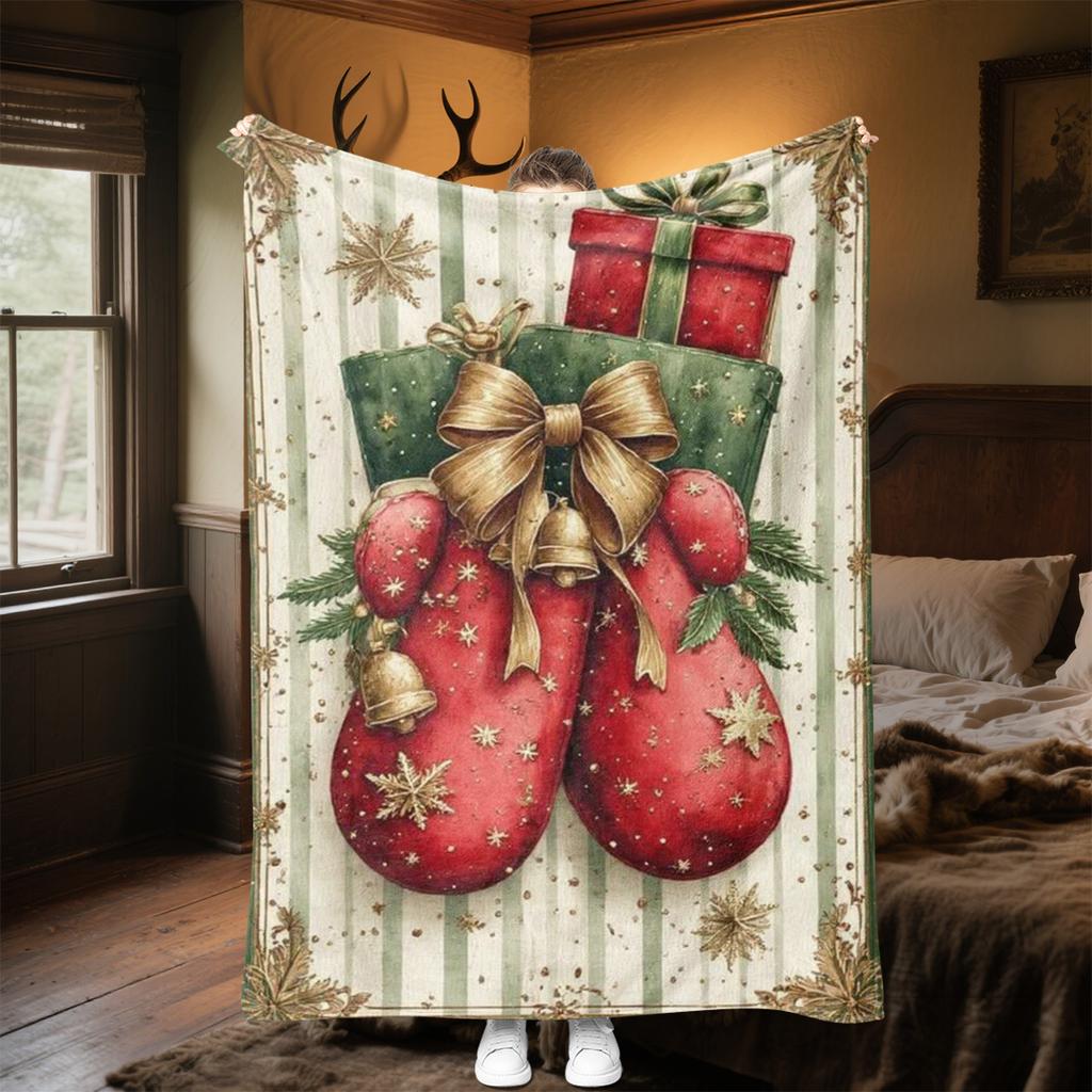 Christmas Plush Blanket Soft Comfortable All Seasons Perfect Sofa Office Naps Outdoor Travel Makes Great Gift