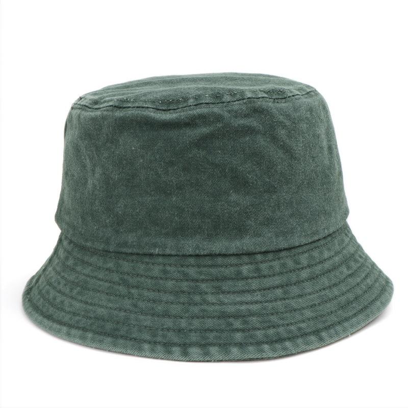 

Панамы из стираного хлопка, летние рыболовные шляпы для мужчин и женщин, однотонные, подходят для путешествий, активного отдыха на свежем воздухе ONE SIZE темно-зеленого