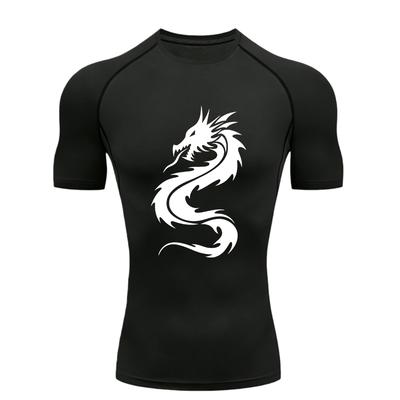 Dragon Men's Sports T-shirt Training Fitness Compression Short Sleeve Rashguard for Men Athletic Tees Workout T-Shirt