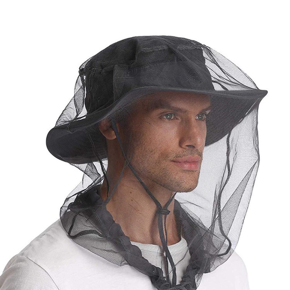 Summer Fishing Cap Insect-Proof Mosquito Cap Mesh Top Net Face Protector Sunshade Outdoor Use Hunting Camping Hat Neck Head Cover