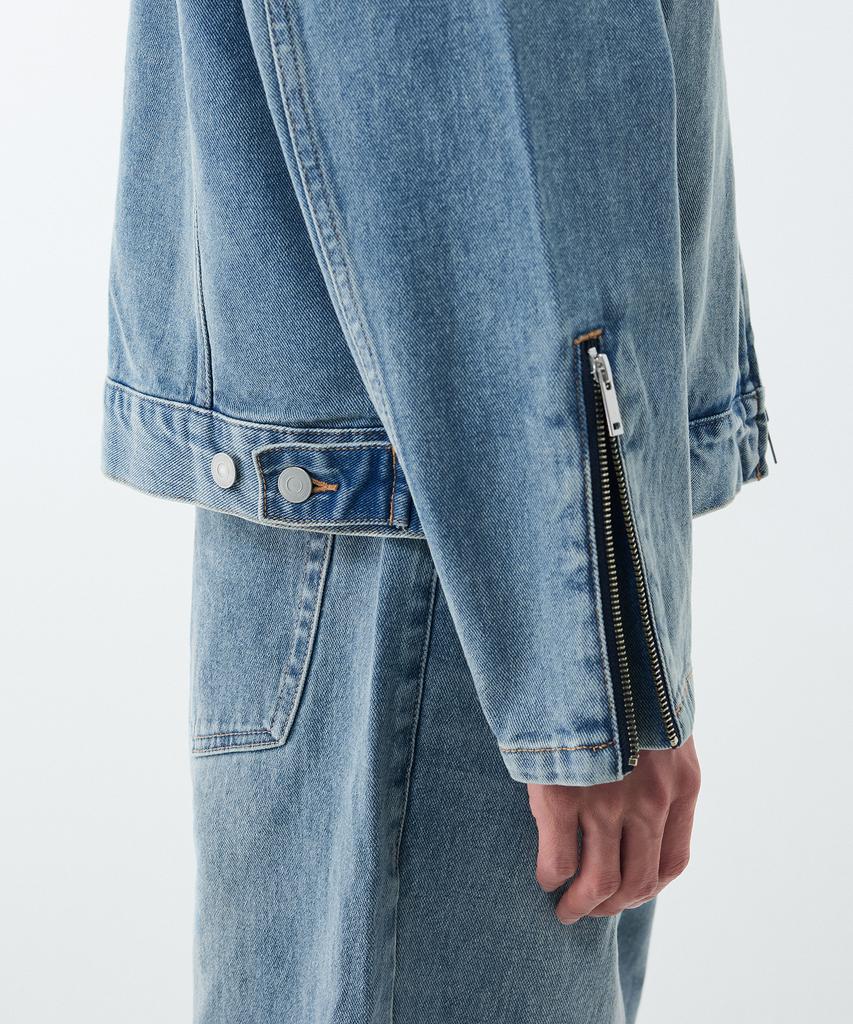 Musinsa Standard Denim Racer Jacket [Light Indigo]