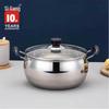 Ssigang 201 Stainless Steel Soup Pot with Glass Lid