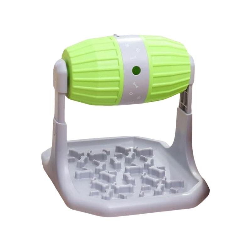 Rolling Treat Dispenser Dog Toy With Food Opening NonSlip Base Interactive Feeding Game For Canine Enrichment