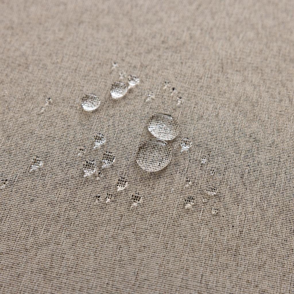 1pc Imitation linen Waterproof Outdoor Curtain,  100% Blackout Drapes with Top Grommets, Curtains for Patio, Yard, Porch Privacy