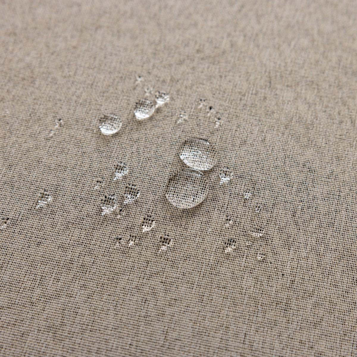 

1 шт. Водонепроницаемая уличная штора из имитации льна, 100% светонепроницаемые портьеры с люверсами сверху, шторы для патио, двора, веранды для уединения W132 x H160CM 1PC&Grommet Top бежевый