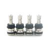 4pc TR416 Clamp/Bolt-in Tire Valve Stem Chrome Brass Vacuum Tire Valve Stems for Passenger Car Light Truck Motorcycl TR416SS Tire Chucks 1