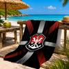 Fußballverein Aufgedrucktes Mikrofaser-Strandtuch, Weich und Saugfähig, Schnelltrocknend, Ideal für Sommerreisen, Strand-Essentials, Schwimmbad