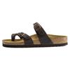 Leather Fashion Comfortable Slide Sandals Unisex Sandals Brown 0171321