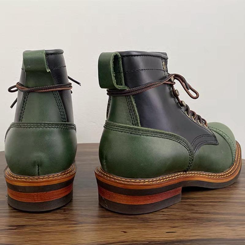 Винтажная мужская обувь ручной работы из коровьей кожи — фото 5